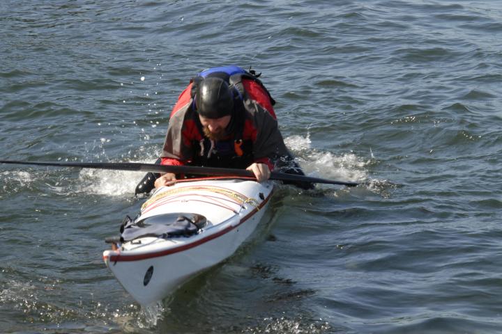 man in a kayak